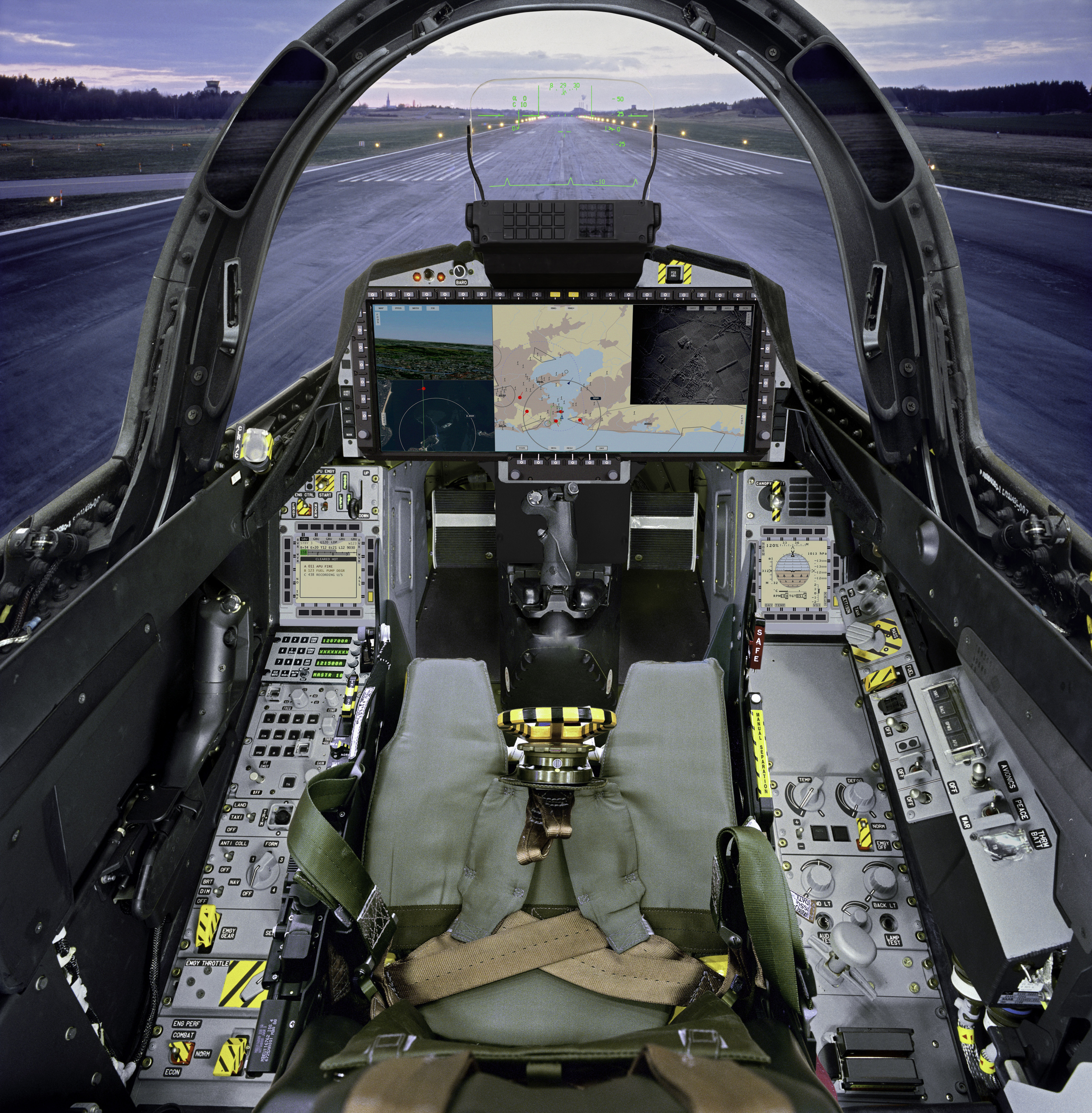 Saab Presents Gripen E Simulator With Wide Area Display